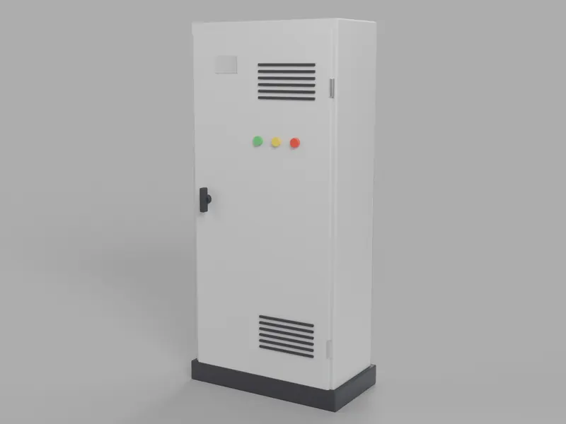 Floor-standing electrical enclosure, generic demo